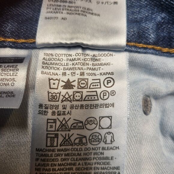 Levi's 550 Jeans Mens 42x31 Blue Relaxed Fit Straight Leg Denim Distressed - Picture 4 of 10